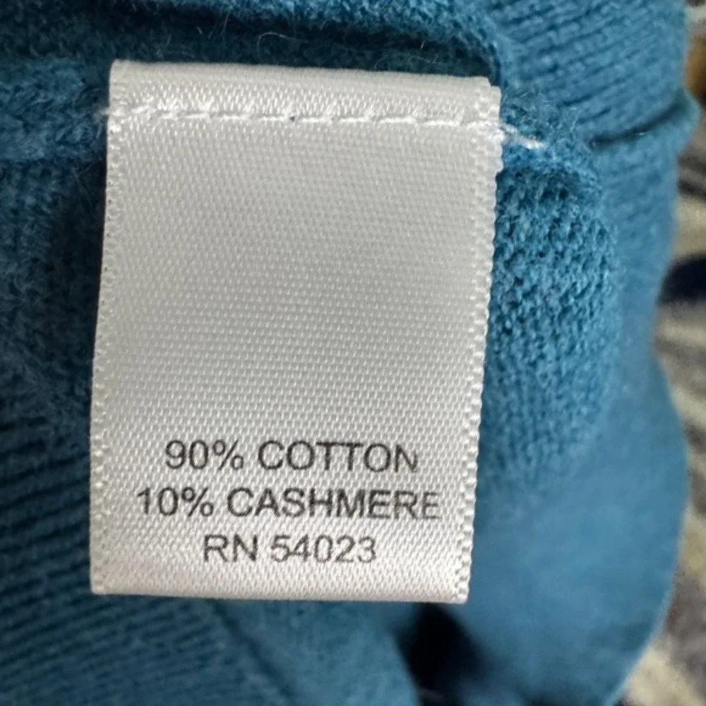 Banana Republic Sweater Men's‎ L Cotton Cashmere Pullover Crew Neck Blue